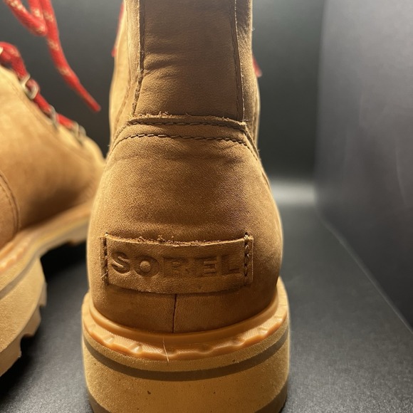 Sorel Lennox Velvet Tan Waterproof Lace Ankle‎ Boots Bootie Shoes Size 9.5 NWOT - Picture 6 of 9